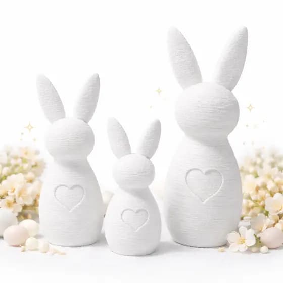 Kit coelhos mesa Páscoa Enfeite Páscoa minimalista