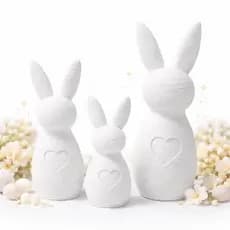 Kit coelhos mesa Páscoa Enfeite Páscoa minimalista