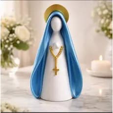 Imagem Nossa Senhora 16cm – Fé, Luz e Elegância para seu lar Religioso