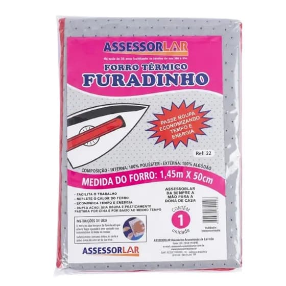 Forro Térmico Para Tábua De Passar Roupa Furadinho 1,45x50cm