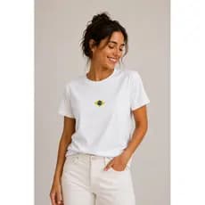 Camiseta Brasil Bandeira Brasileira Minimalista Feminina Masculina Unissex Premium
