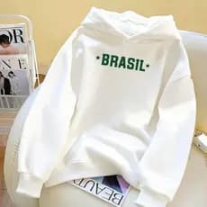 Moletom Brasil Com Capuz Unissex Flanelado Premium Casual Blusa de Frio Torcedor Brasileiro Orgulho Nacional
