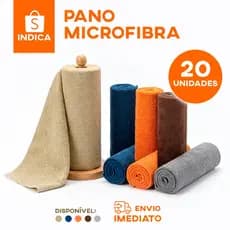 Pano de Microfibra Multiuso em Rolo Destacável Limpeza Geral Casa Cozinha Vidros Reutilizavel
