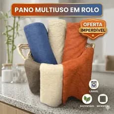 Kit 40 Panos de Microfibra Multiuso em Rolo Destacável Cor Sortida