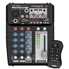 Mesa De Som Stetsom Stm1003 Automotiva Mixer 3 Canais 12v Bluetooth