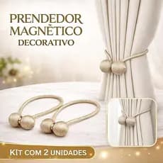 Kit 2 Prendedor Abraçadeira de Cortina Magnético Elegante Universal Luxo