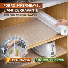 Forro Antiderrapante Impermeavel  Armario Gaveta Geladeira Guarda Roupas Resistente Transparente