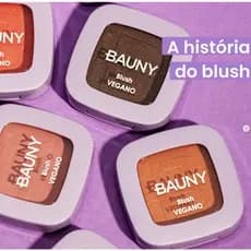 Bauny Blush Compacto Facial Rosto Radiante Alta Pigmentação Alta Fixação Vegano