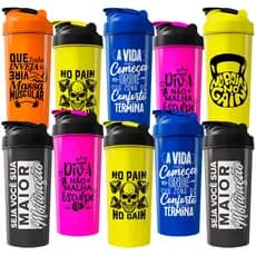 Kit 10 Coqueteleiras Frases Estampas - Preço de Atacado e Revenda
