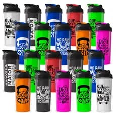 Kit 20 Coqueteleiras Preço de Revenda - Estampas Academia e Musculação