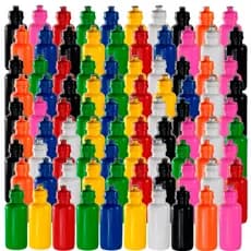 Kit 100 Squeeze 500ml Plástico Garrafa De Agua Bike Academia