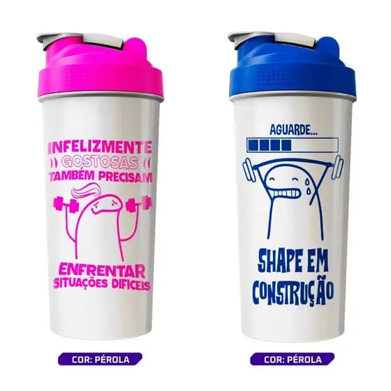 Kit 02 Coqueteleira Treino em Casal Academia CrossFit