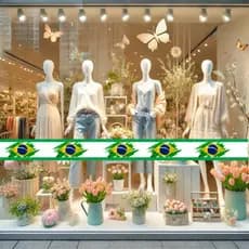 Adesivo Faixa Decorativa Para Vitrine Copa Do Mundo Vitrine 15x1m