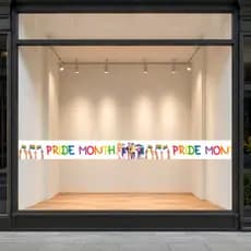 Faixa Adesiva Decoração Para Vitrine Mês Do Orgulho Lgbt 15x100cm
