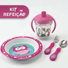 Kit Refeição Alimentação Prato Talher Copo Bebê Infantil Criança