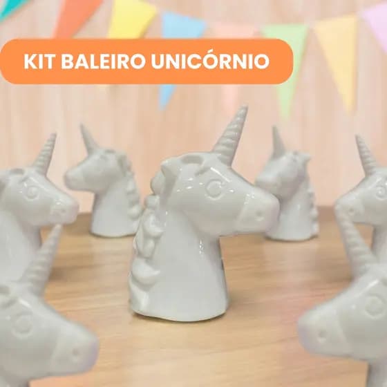 Kit 10 Baleiro Tubete Unicórnio Lembrancinha Festa Infantil Aniversário Criança Chá de Bebê