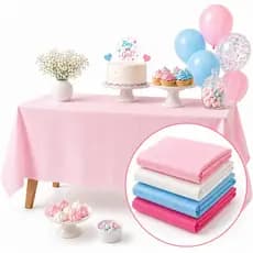 Kit 5 Toalhas  TNT  Mesa Chá Revelação Bebê Infantil Rosa Azul Mesa Festa Decoração