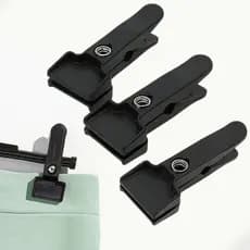 Kit Presilha Plástico Cabide 8mm Preto Prendedor Clip Organizador Armário Roupas