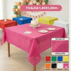 Kit 10 Toalhas 1,40x1,40m TNT Mesa Quadrada Festa Decoração Barata Aniversário Eventos
