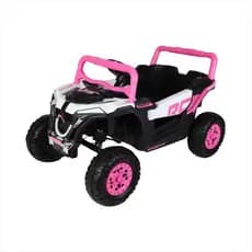 Carro Eletrico UTV 12V Rosa Controle 2 em 1 USB Bivolt LED