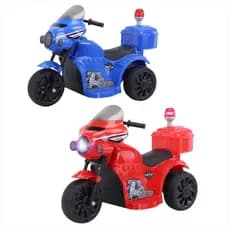 Mini Moto Eletrica Infantil Azul Luz Led Sirene Musica