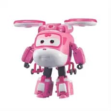 Super Wings Robô Avião Colecionável Infantil Dizzy Brinquedo Braços Pernas Articulados