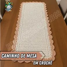 Caminho de Mesa em Crochê Feito à Mão – Decoração Elegante e Artesanal para Sua Casa