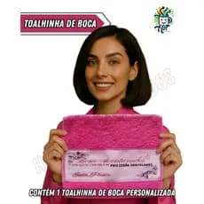 Toalhinha de boca personalizada com nome | Qualquer tema |Toalhas lavabo sublimáveis