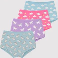 Calcinha Box Shortinho Feminina Menina Infantil Juvenil Boxer Calcinhas Algodão Confortável Criança Estampas Sortidas