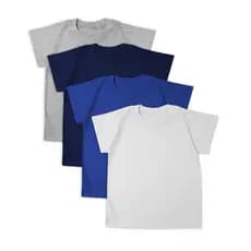 Camiseta Infantil Juvenil Básica Lisa Manga Curta Gola Redonda Escola Verão Unissex Casual Uniforme
