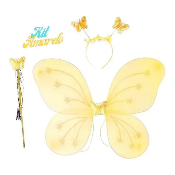 10 Asas Borboleta Fada Fantasia Festa Infantil Cor Sortidas