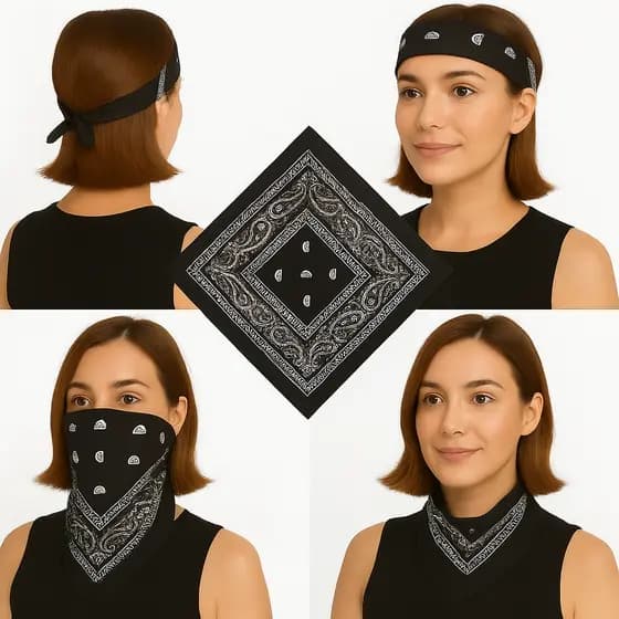 4 Lenço Bandana Varias Estampas Rock Fitness Pronta Entrega