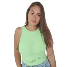 Blusa Regata Canelada Lisa (VARIEDADE DE CORES)