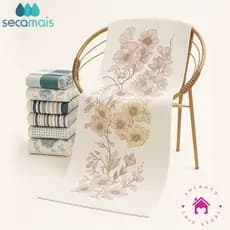 Kit03 Toalha Banho Praia Estampada Aveludada Microfibra Seca Mais