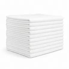 Kit Pano de Prato Branco Liso 100% Algodão Pé De Galinha