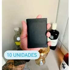 Kit De Carteira Masculina Slim 10 Unidades Em Couro Sintético Para Revendedor