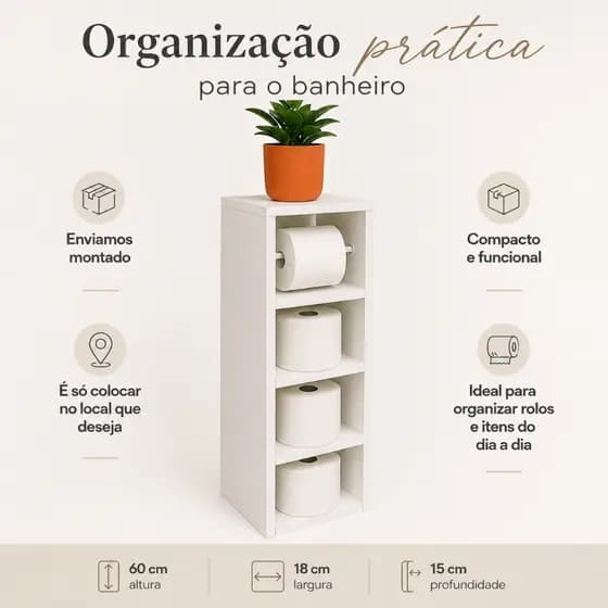 Porta Papel Higiênico Estante Prateleira Nicho Colmeia Mdf P/ Banheiro Lavabo Promoção