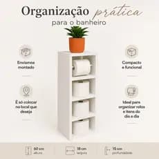 Porta Papel Higiênico Estante Prateleira Nicho Colmeia Mdf P/ Banheiro Lavabo Promoção