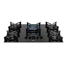 Cooktop a Gás Fischer 5 Bocas Fit Line Tripla Chama Trempe Iron
