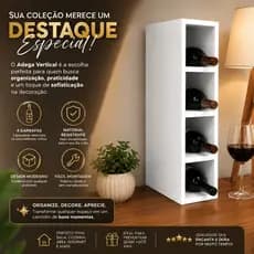 Garrafeiro Adega Nicho em MDF Organizador para Vinhos e Bebidas