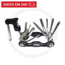 Chave Canivete Allen 10 Funções com Extrator de Corrente – WG Sports Ferramenta Bike Portátil