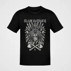 Camiseta Iron Maiden Banda De Rock Estampa Cultura Indígena
