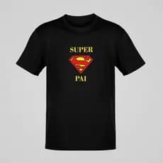 Camiseta Masculina Super Pai Estampa Presente Dia Dos Pais