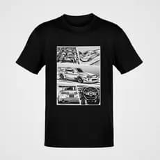 Camiseta Masculina Carro Detalhes Quadrinhos Estampada