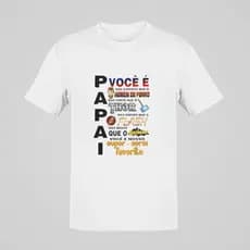 Camiseta Masculina Pai Heróis Papai Presente Dia Dos Pais