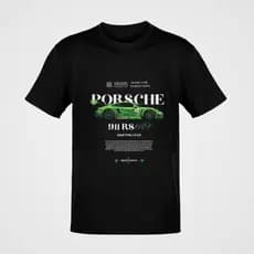 Camiseta Masculina Porsche 911 Rs Verde Drifting Estampada