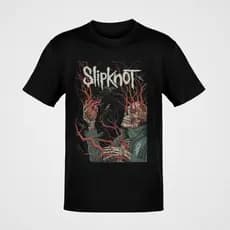 Camiseta Slipknot Banda De Rock Estampa Macabra Caveira