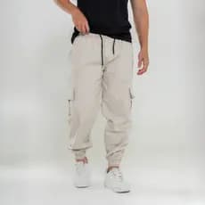 Calça Jogger Cargo Masculina Bolsos Utilitários Ajuste Elástico Confortável Casual Moderna Resistente Dia a Dia