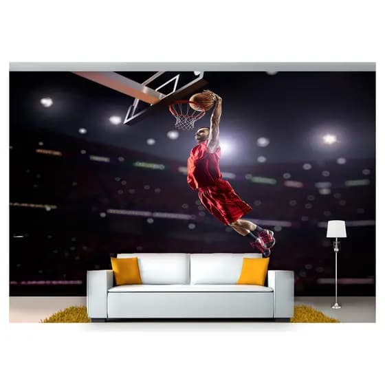 papel de parede Esportes Basquete Bola quadra 10m² SPT59