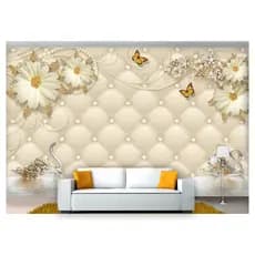 papel de parede Floral Flores Textura sala 3d 6m² XFL186